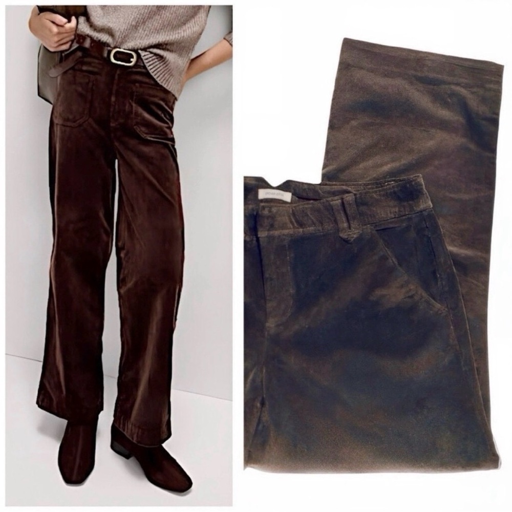 DOCKERS Chocolate Brown Pinwale Corduroy Straight Leg Pants size 10